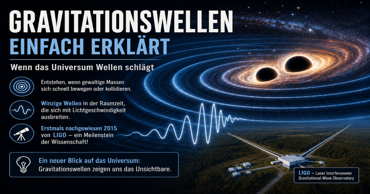 Gravitationswellen eifach erklärt